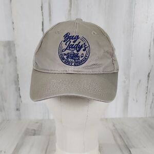 Bag Lady's Chip & Fry Company Gray logo baseball Hat Cap adjustable